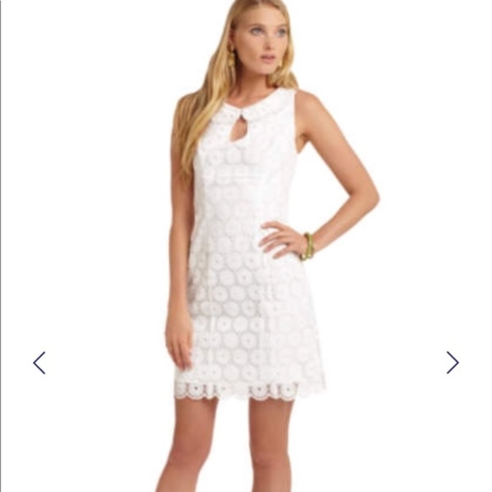Lilly Pulitzer Nicci Dress Eyelet Lace Peter Pan 6 - Picture 2 of 6